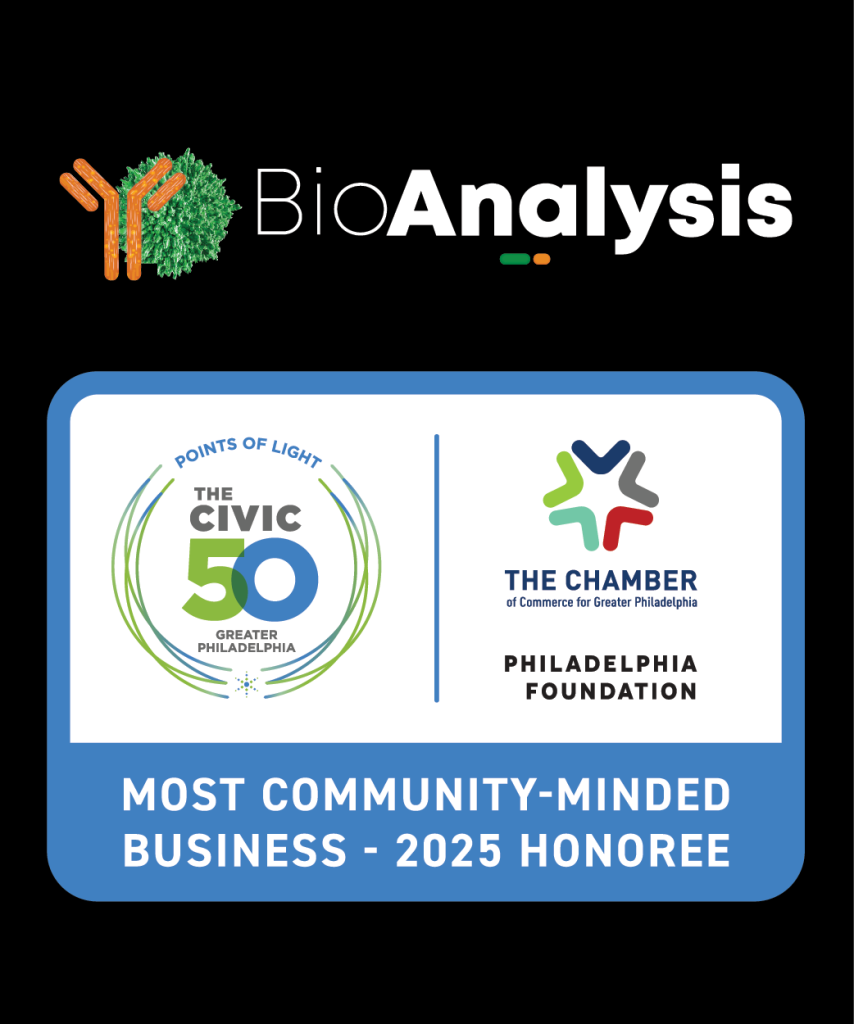 Business - 2025 Honoree" award graphic, featuring civic recognition badges from The Civic 50 and The Chamber of Commerce for Greater Philadelphia.